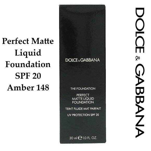 🆕Dolce & Gabbana Perfect Matte Liquid Foundation SPF 20 Amber 148 NWT/NEW! - Picture 1 of 16